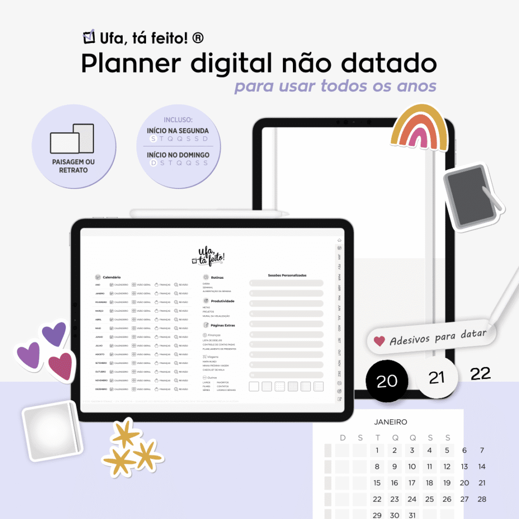 Planner neutro não datado capa