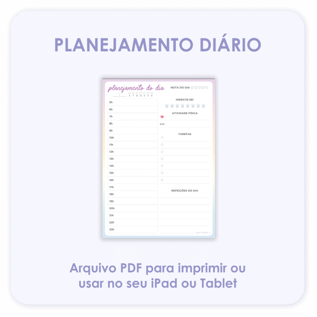 PLANEJAMENTO DIARIO