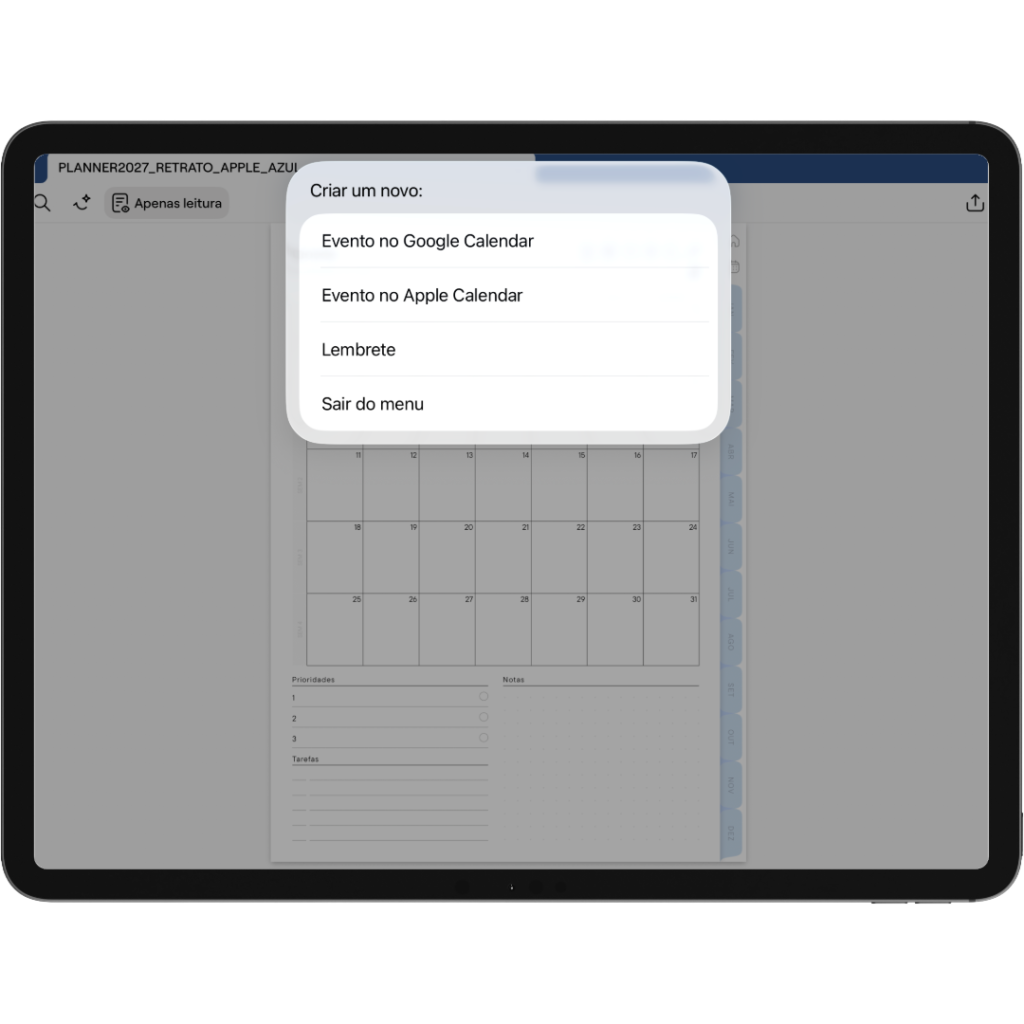 Integracao calendario apple