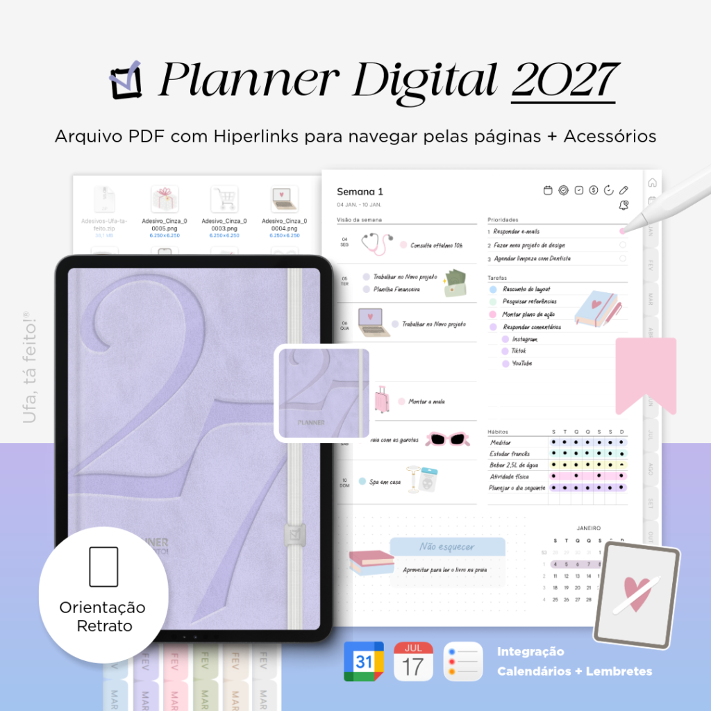 Planner Digital 2027 Retrato