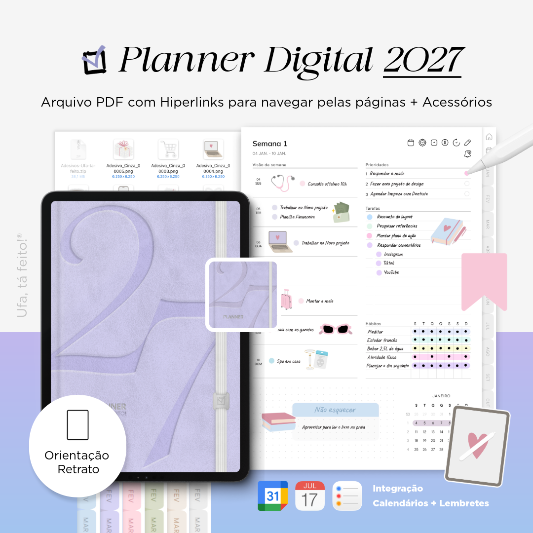Planner Digital 2027 Retrato