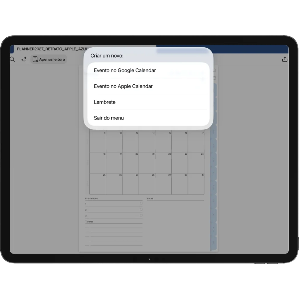 Integracao calendario apple