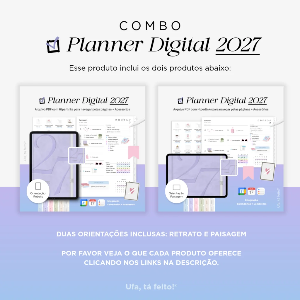 Planner Digital 2027 Combo